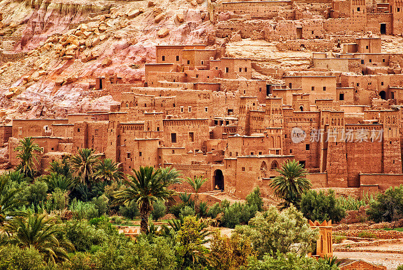 Ait Benhaddou clay kasbah镇，摩洛哥